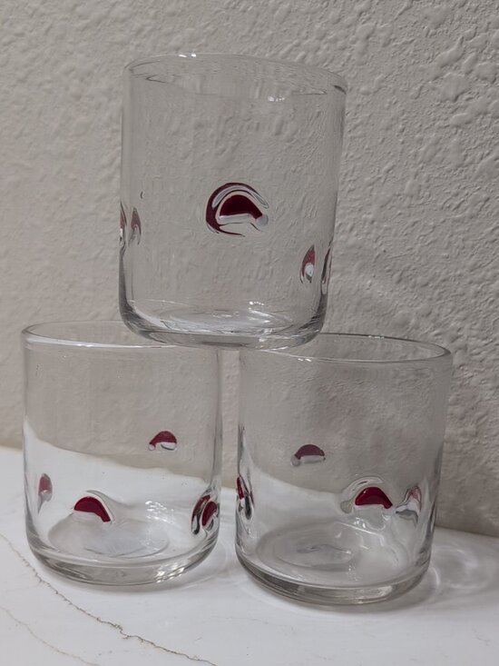 Madison Home International Other - Madison Home International Low Ball Tumbler Drinking Glass W Santa Hat Design